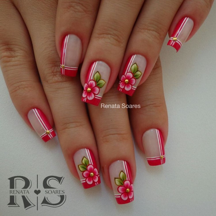 Constelação Floral: Um Toque de Misticismo nas Suas Unhas - inspiração 2
