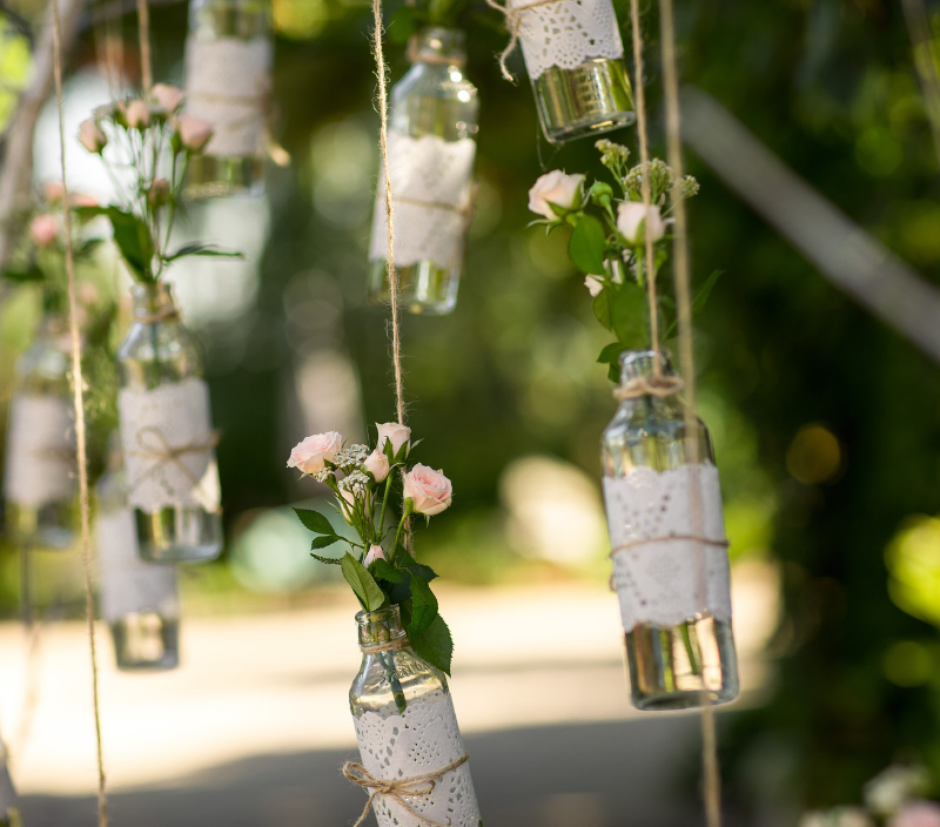 inspiracoes garrafas decoradas casamento rustico