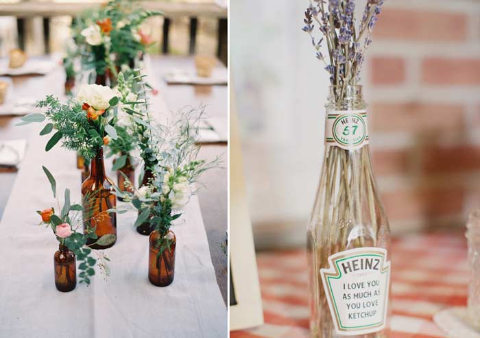 inspiracoes garrafas decoradas casamento rustico