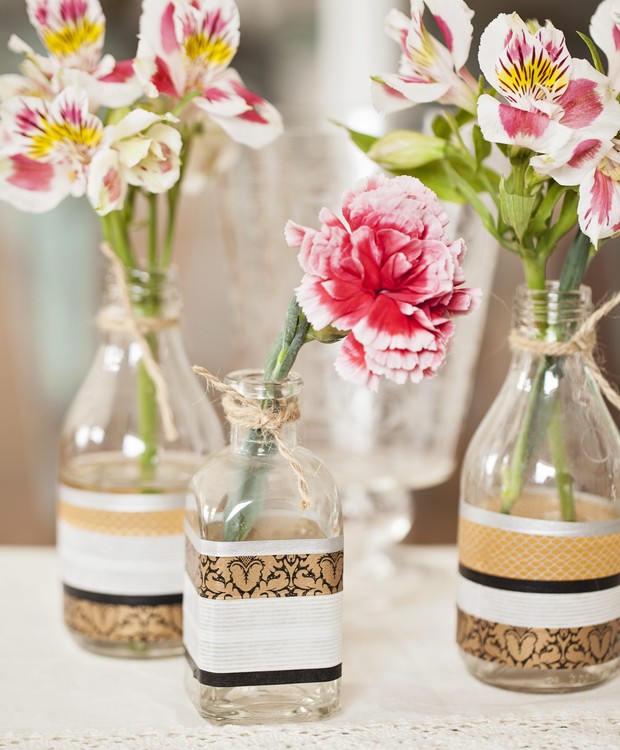 inspiracoes garrafas decoradas casamento rustico