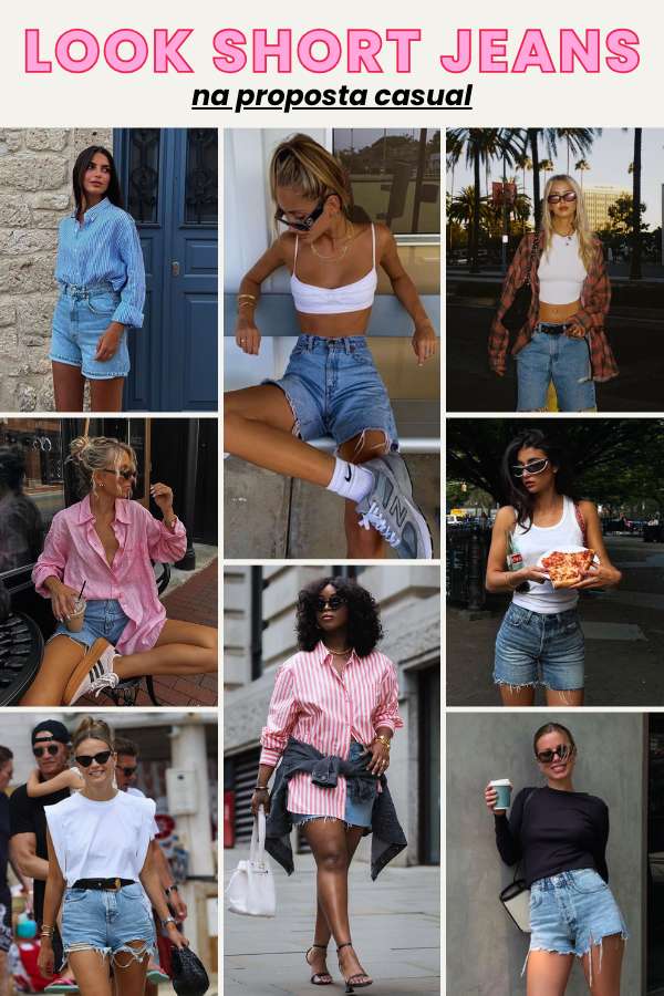 10 looks incríveis com short jeans para o verão
