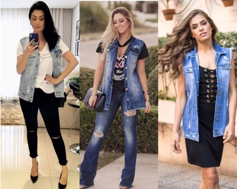 como não errar ao usar colete jeans