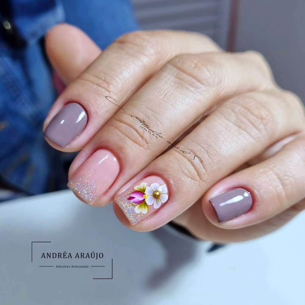 ideias de unhas curtas elegantes para o trabalho