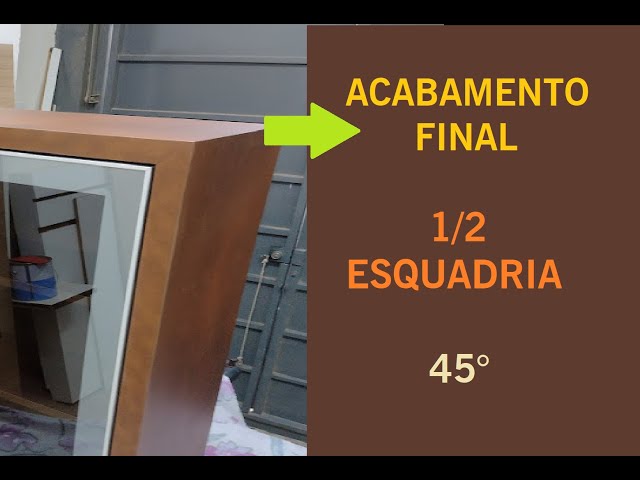 acabamento em meia esquadria
