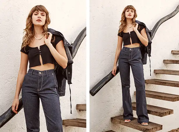 erros ao usar calça boca de sino anos 70