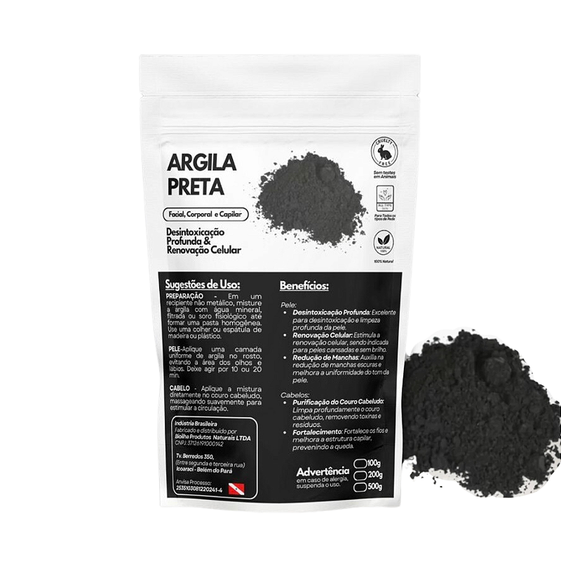 argila preta cabelo preço onde comprar