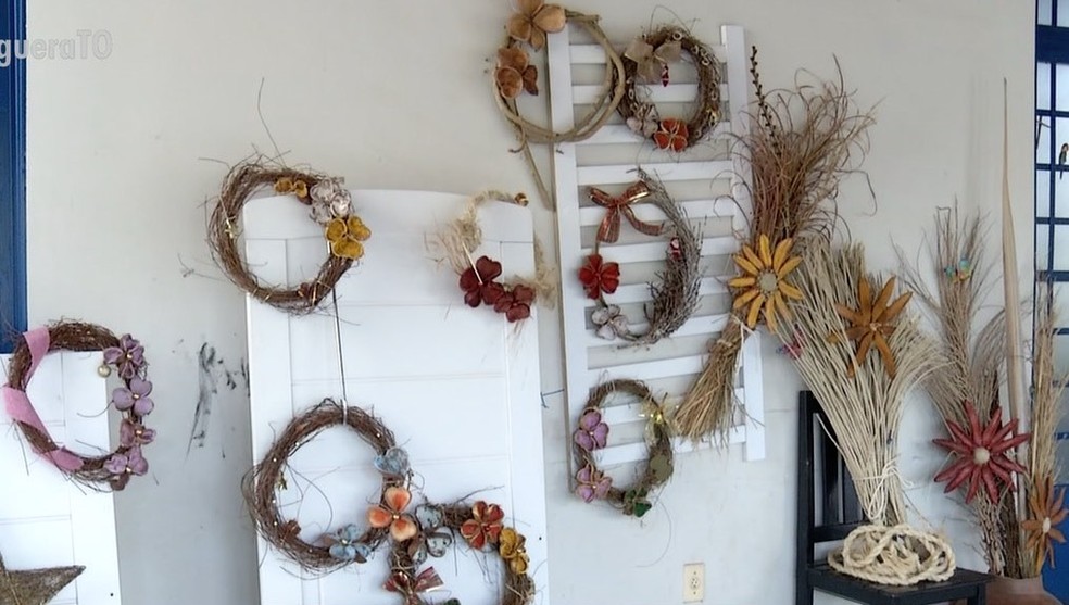 artesanato rural com elementos da natureza