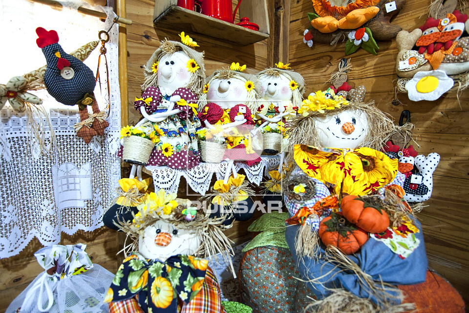 artesanato rural com elementos da natureza