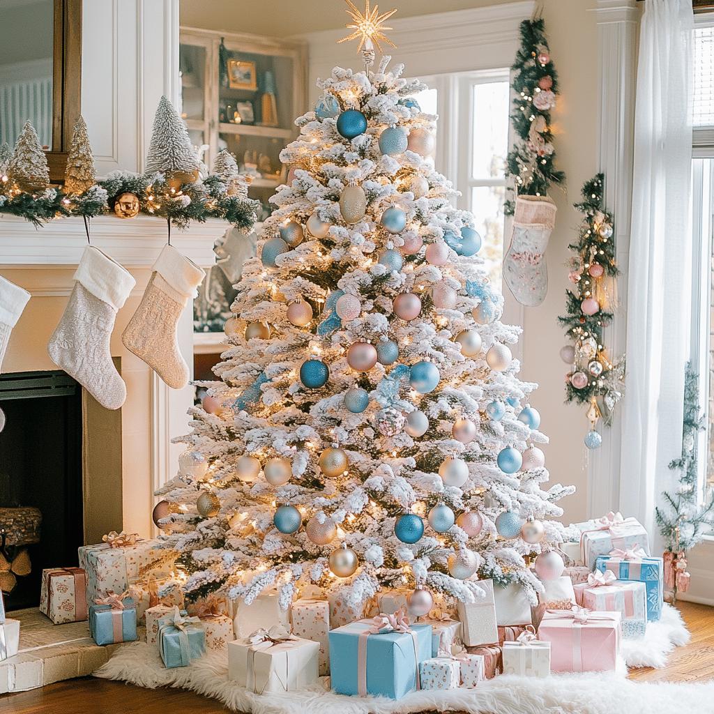 ideias de decoração árvore de natal branca simples