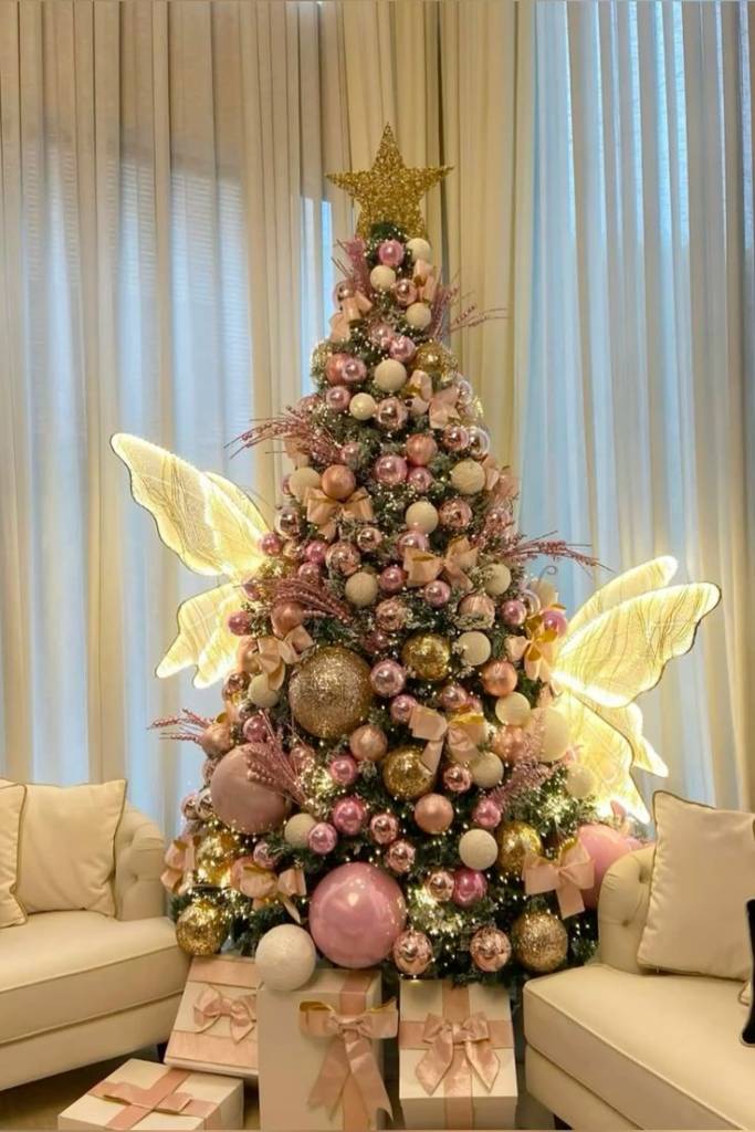 como evitar erros decoracao arvore natal rosa