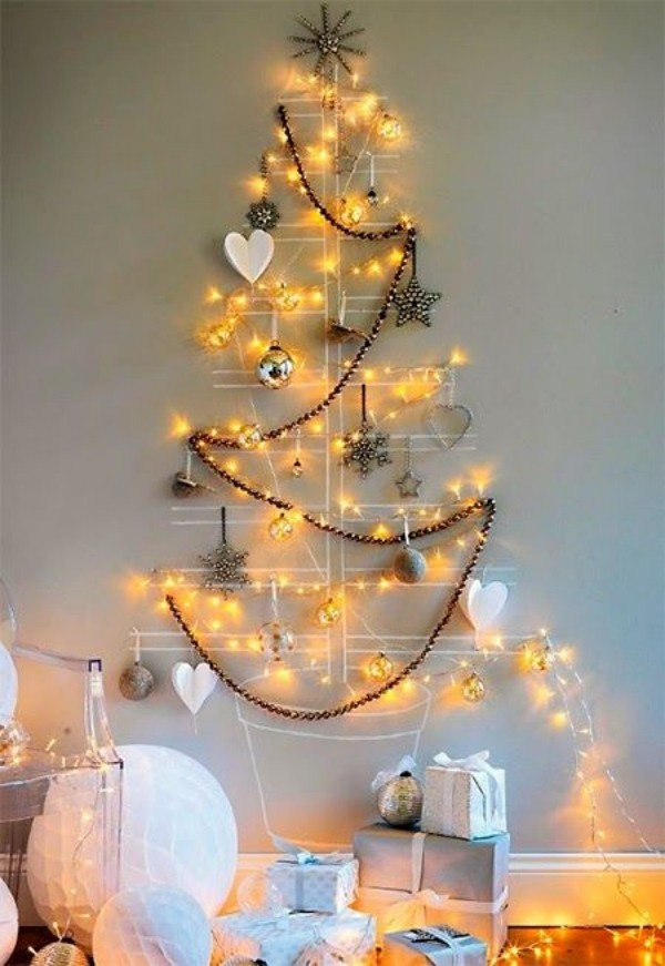 ideias de árvores para decorar sala de estar