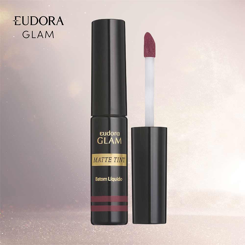 Batom Eudora Glam Matte Tint: Duração de 18h e Cores Imperdíveis