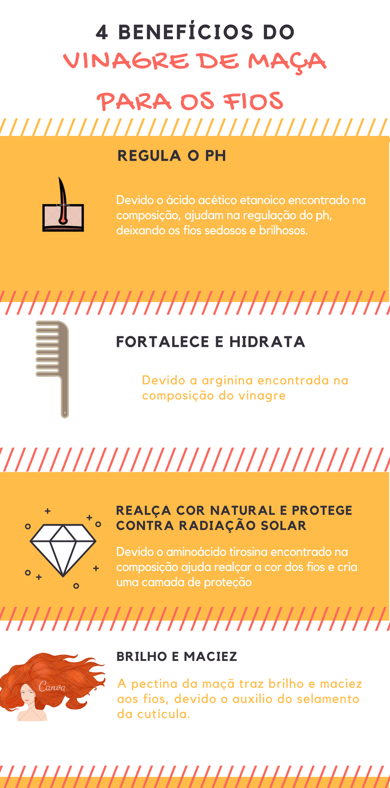 vinagre de maçã para frizz