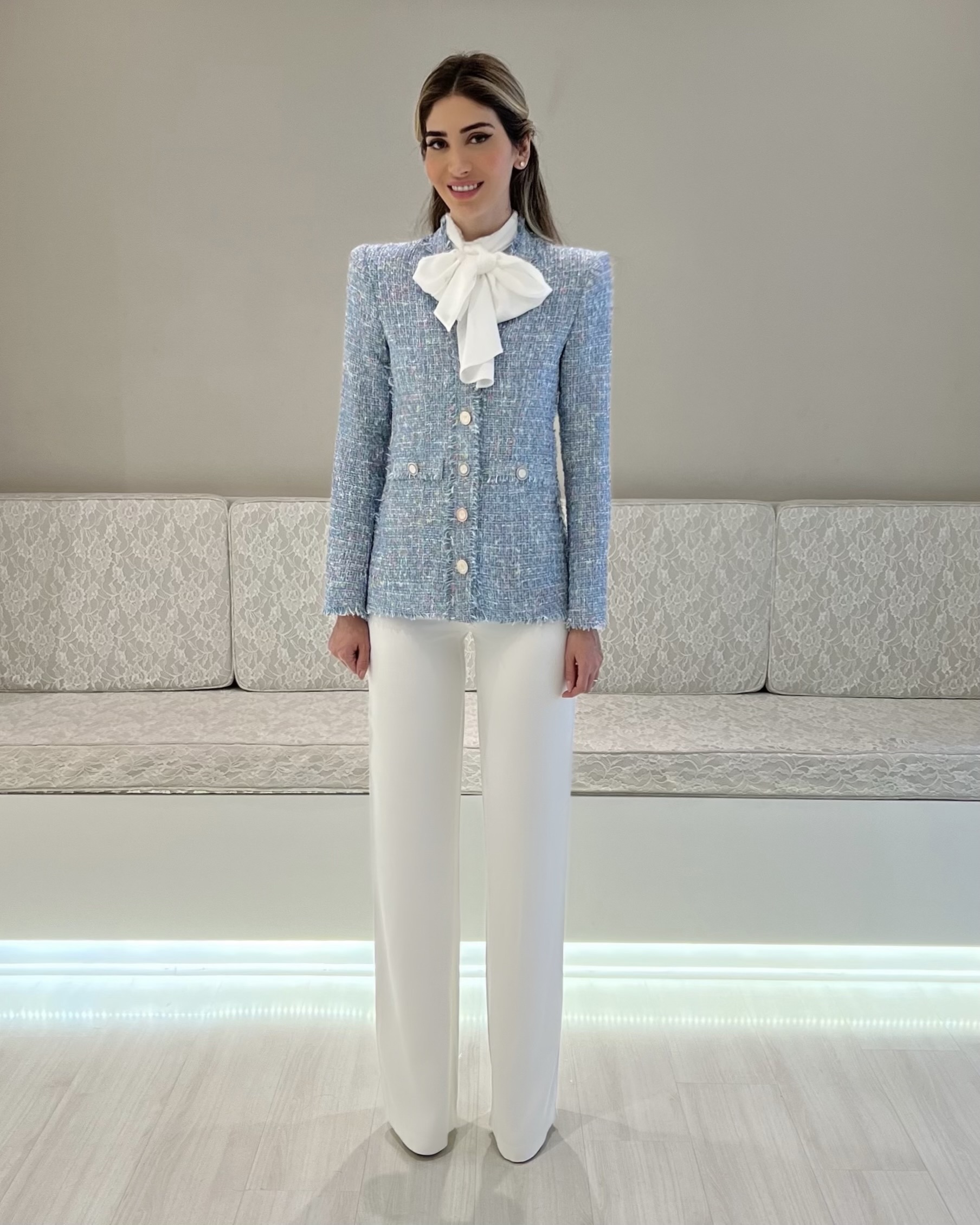 blazer tweed feminino