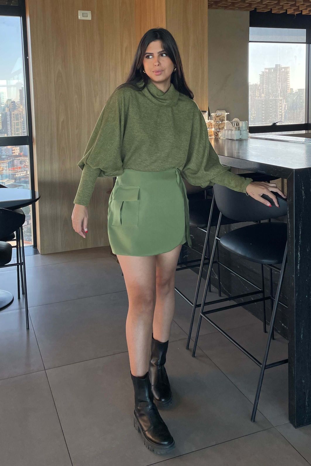 cores que harmonizam com verde militar