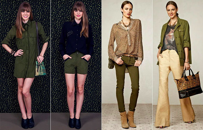 roupas que combinam com verde militar