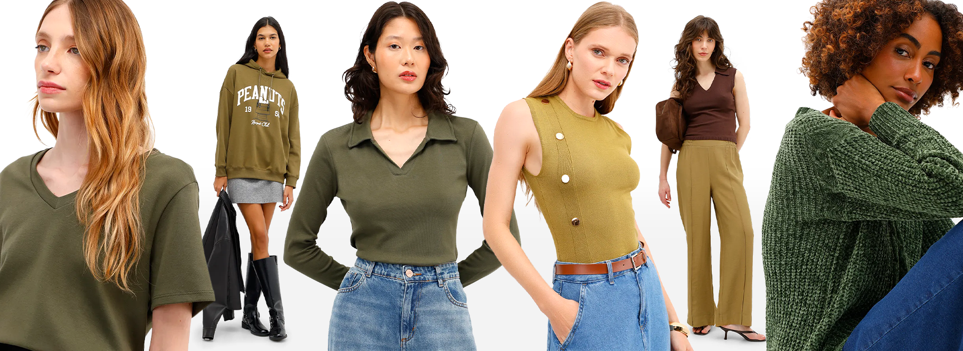 look com blusa verde militar