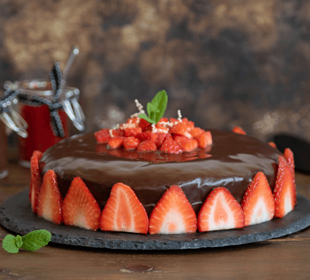 receita de bolo de morango simples