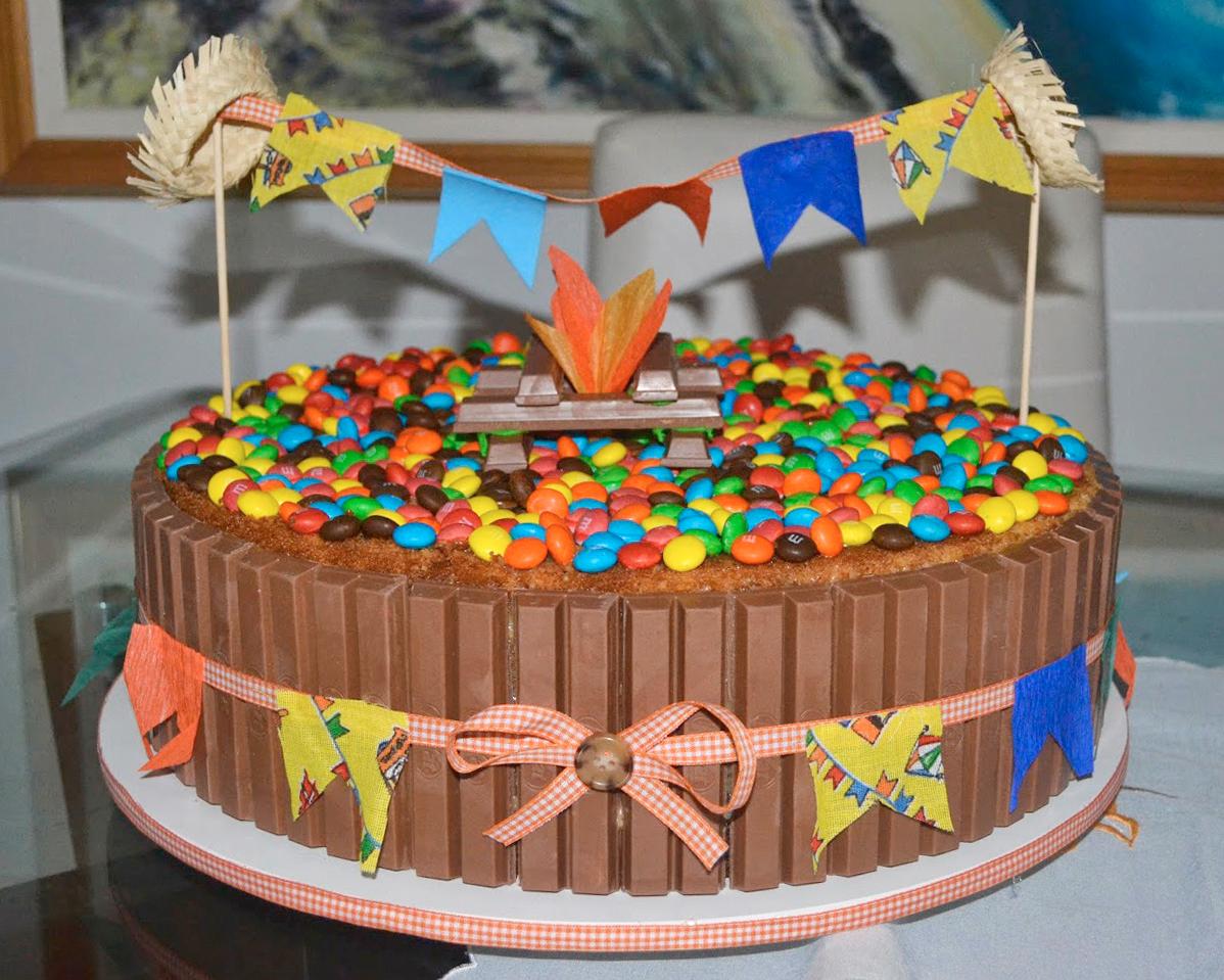 bolo decoração festa junina