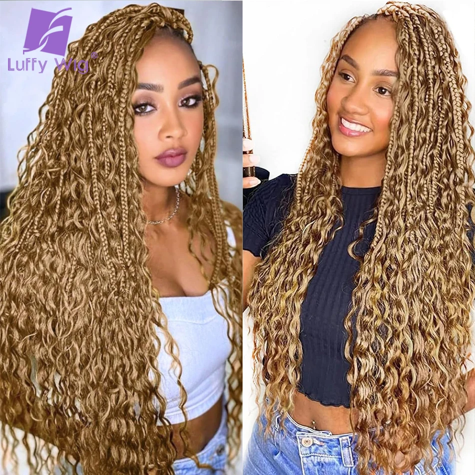box braids com cachos