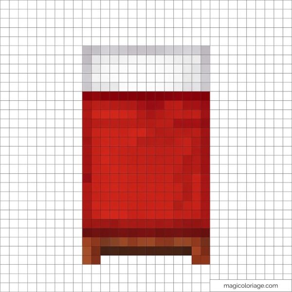 cabeceira pixel art minecraft para cama