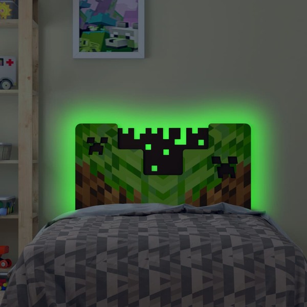 ideias criativas cabeceira pixel art minecraft quarto