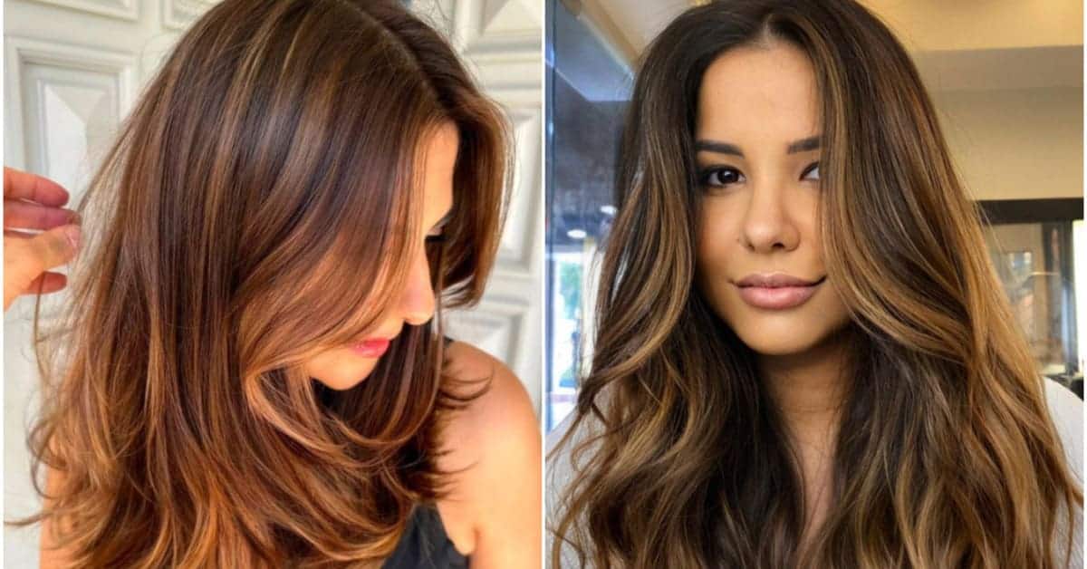 Cabelo avelã iluminado