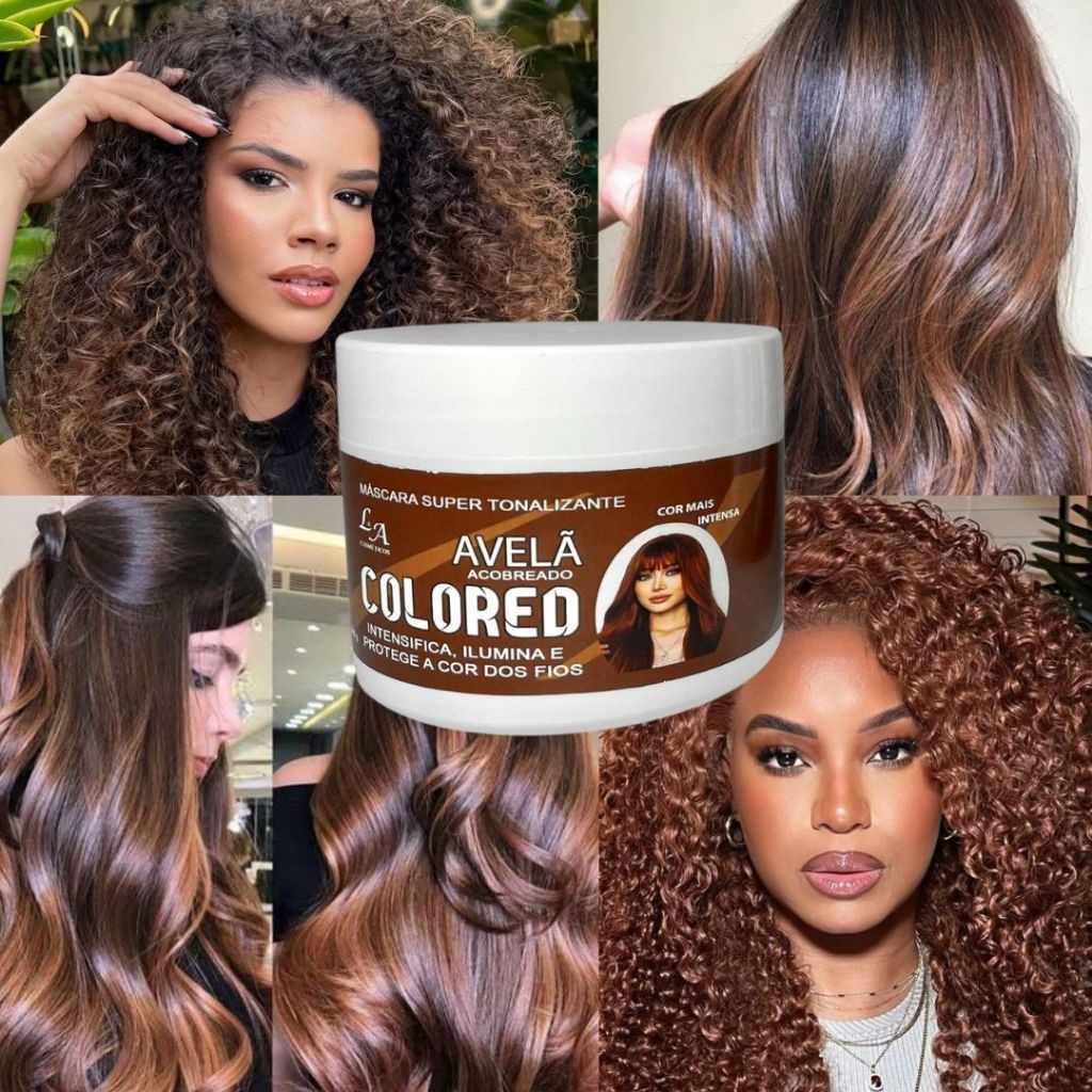 Cabelo avelã iluminado