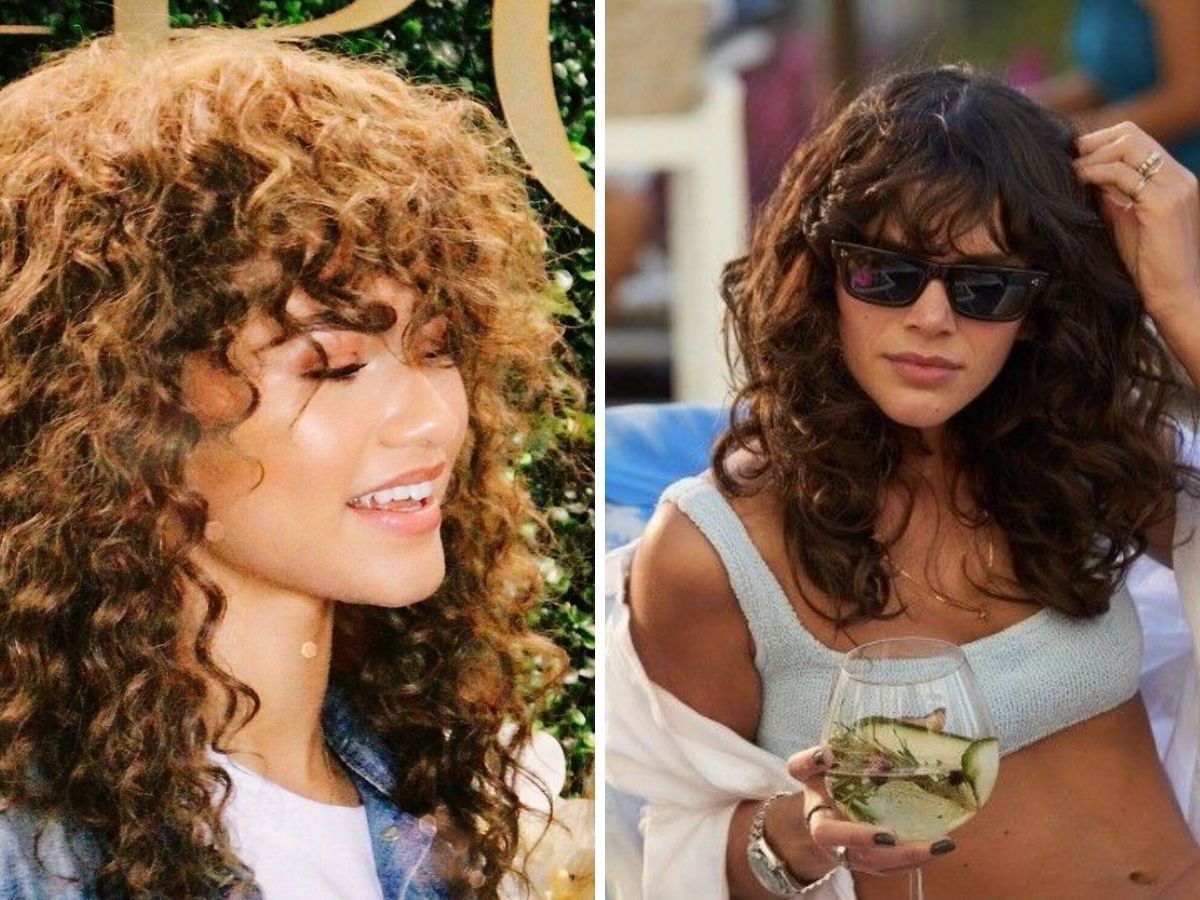 cabelo cacheado cortado em camadas