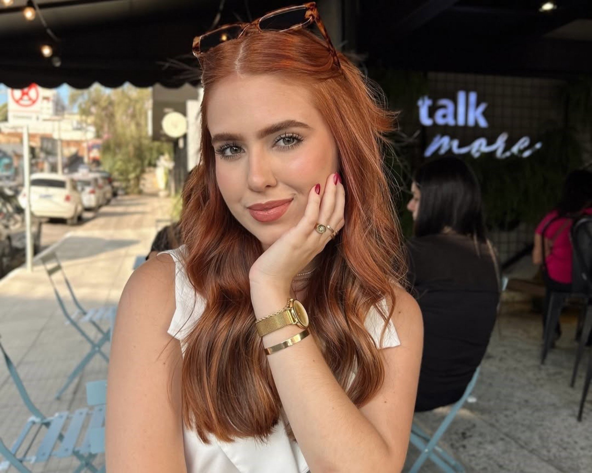 inspiração cabelo castanho ruivo