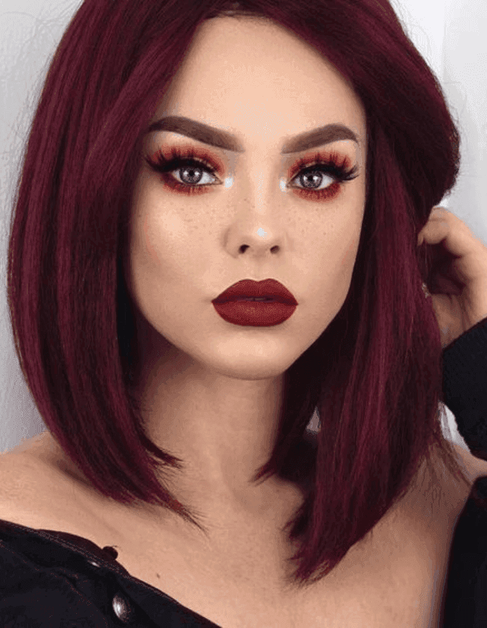 inspiração cabelo castanho ruivo