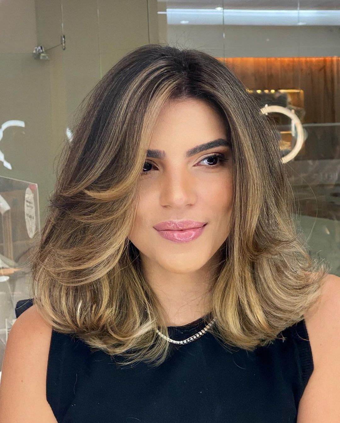 cabelo curto long bob com franja