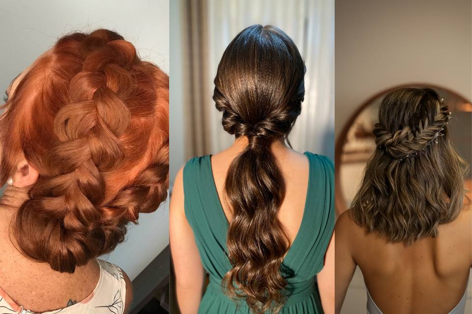 cabelo longo penteado madrinha de casamento