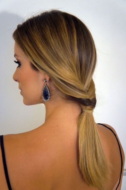 como fazer rabo de cavalo sleek
