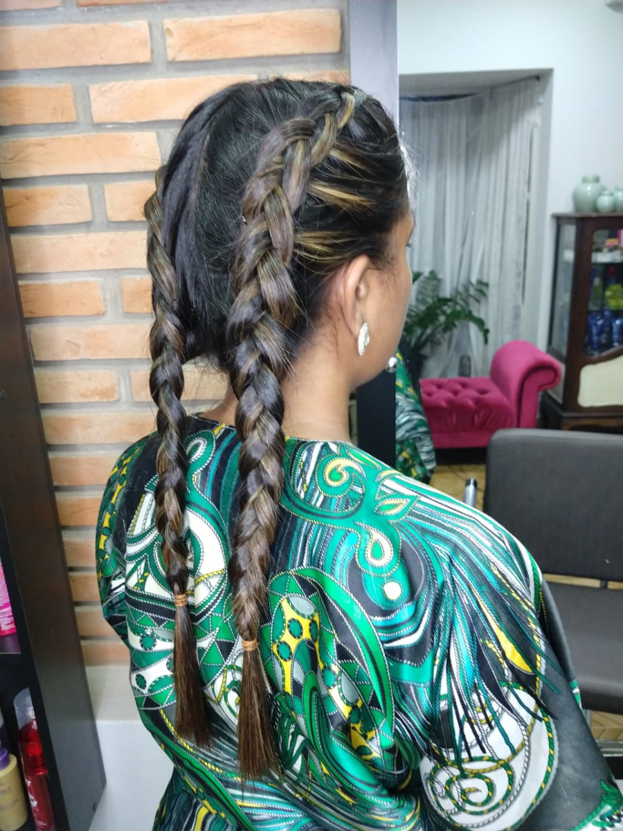 penteados com glitter carnaval