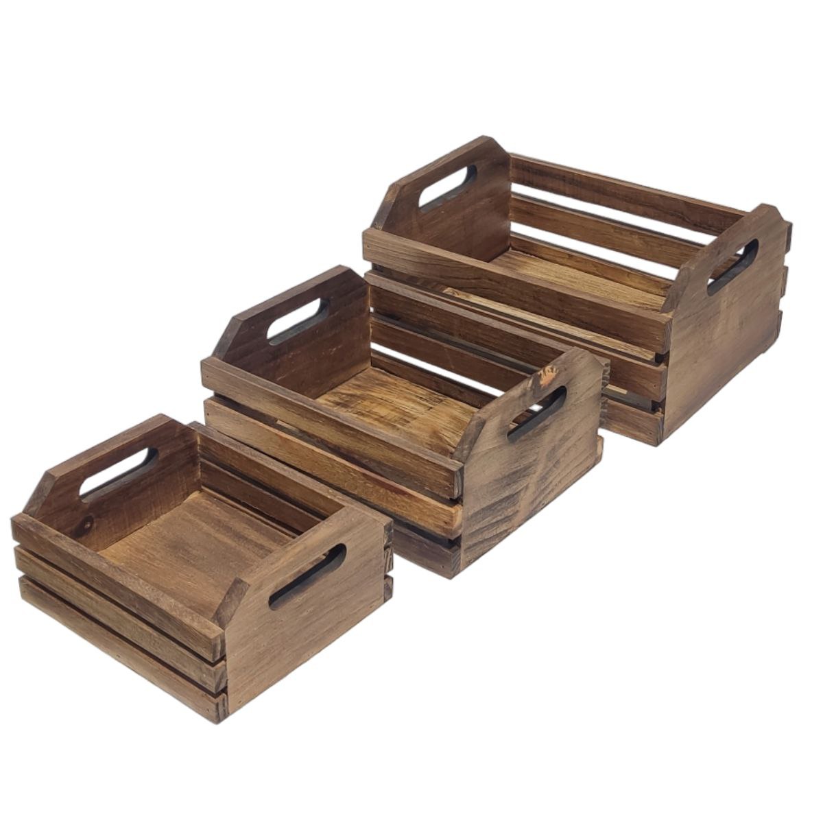 caixa de frutas de madeira para decoração