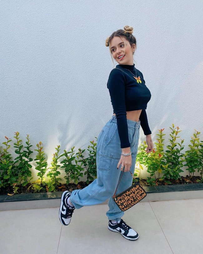 calça jogger feminina couro