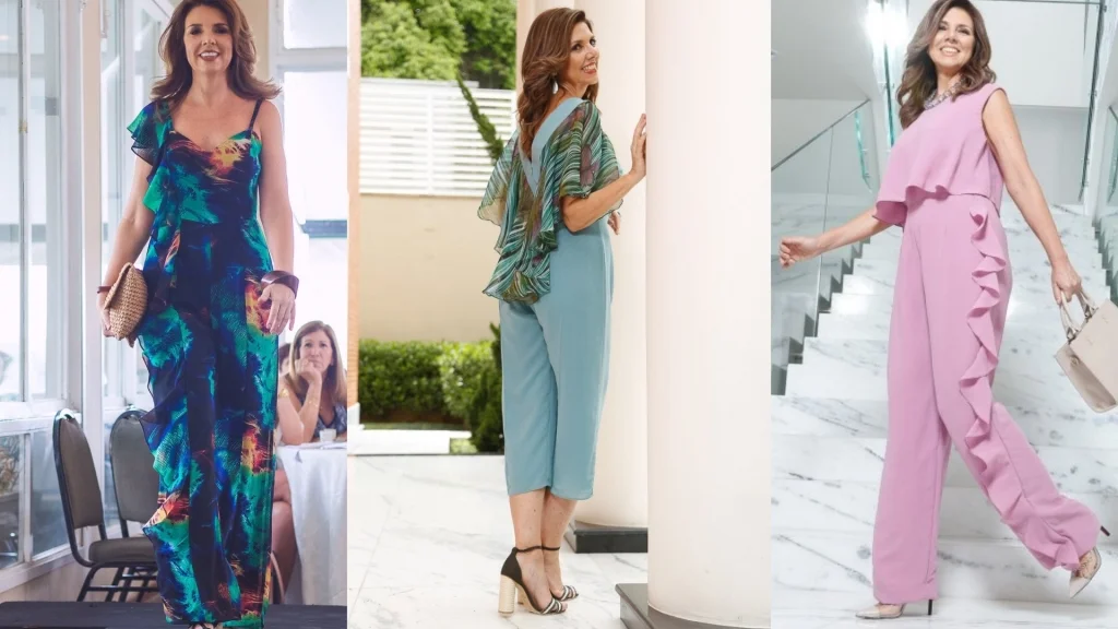 calça pantalona ou macacão para festa