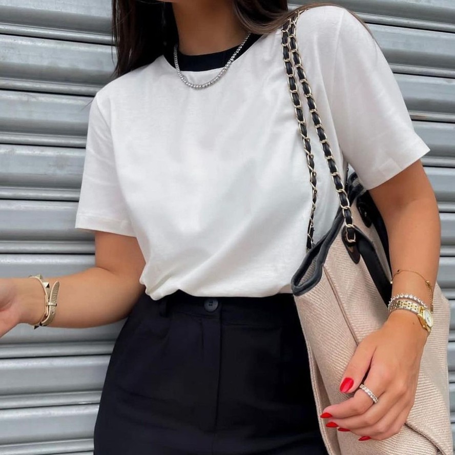 camisa branca feminina casual