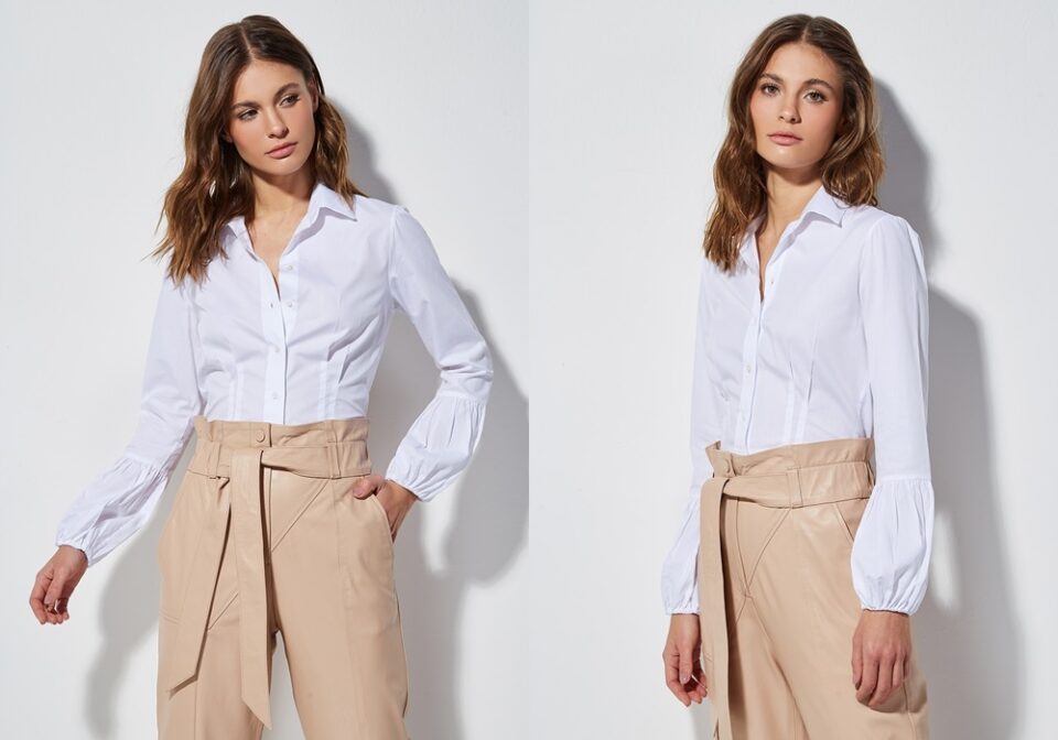 camisa branca feminina com detalhes