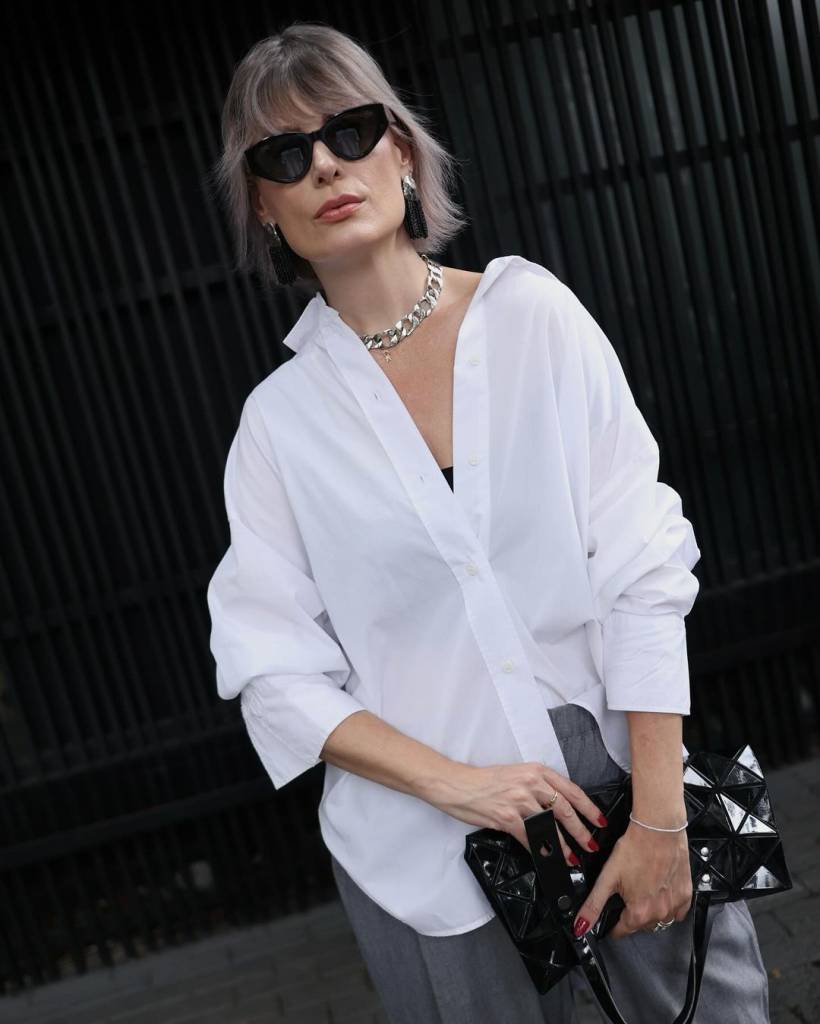 camisa branca feminina elegante