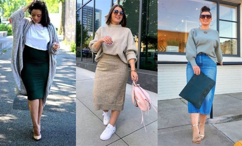 camiseta oversized saia midi ou saia longa