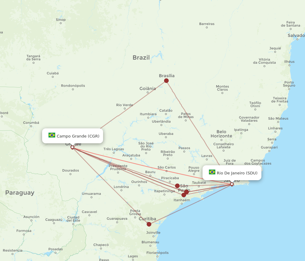 campo grande brasilia distancia