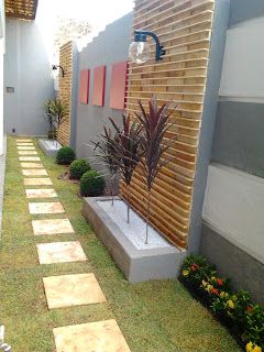 canteiro de flores muro
