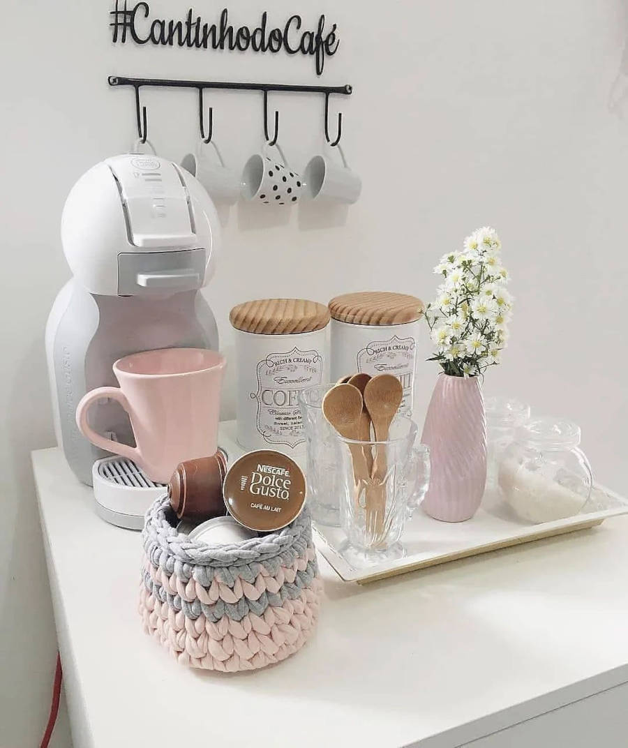 cantinho do café com plantas