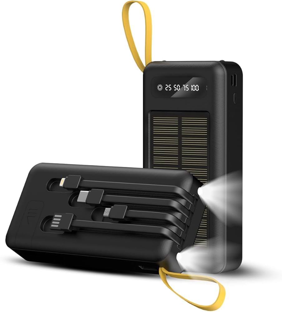 carregador portátil com placa solar