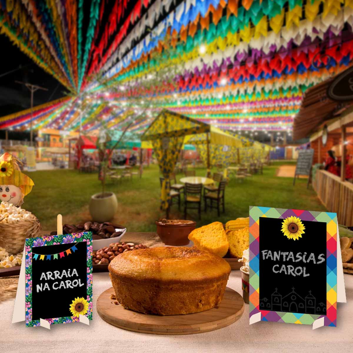 cavalete para festa rústica