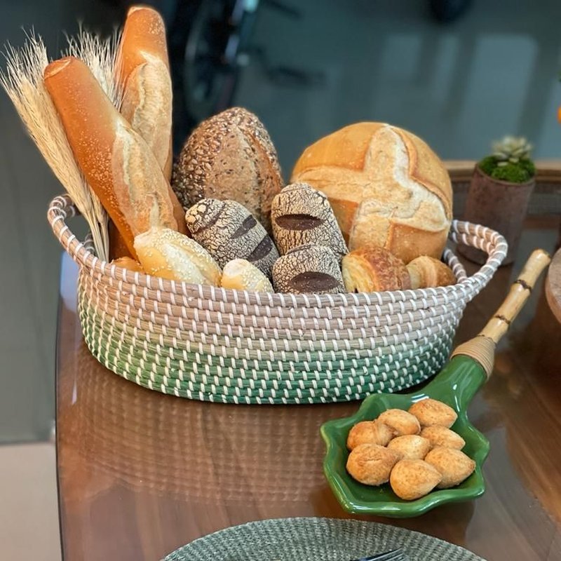 cestos de palha para compor parede