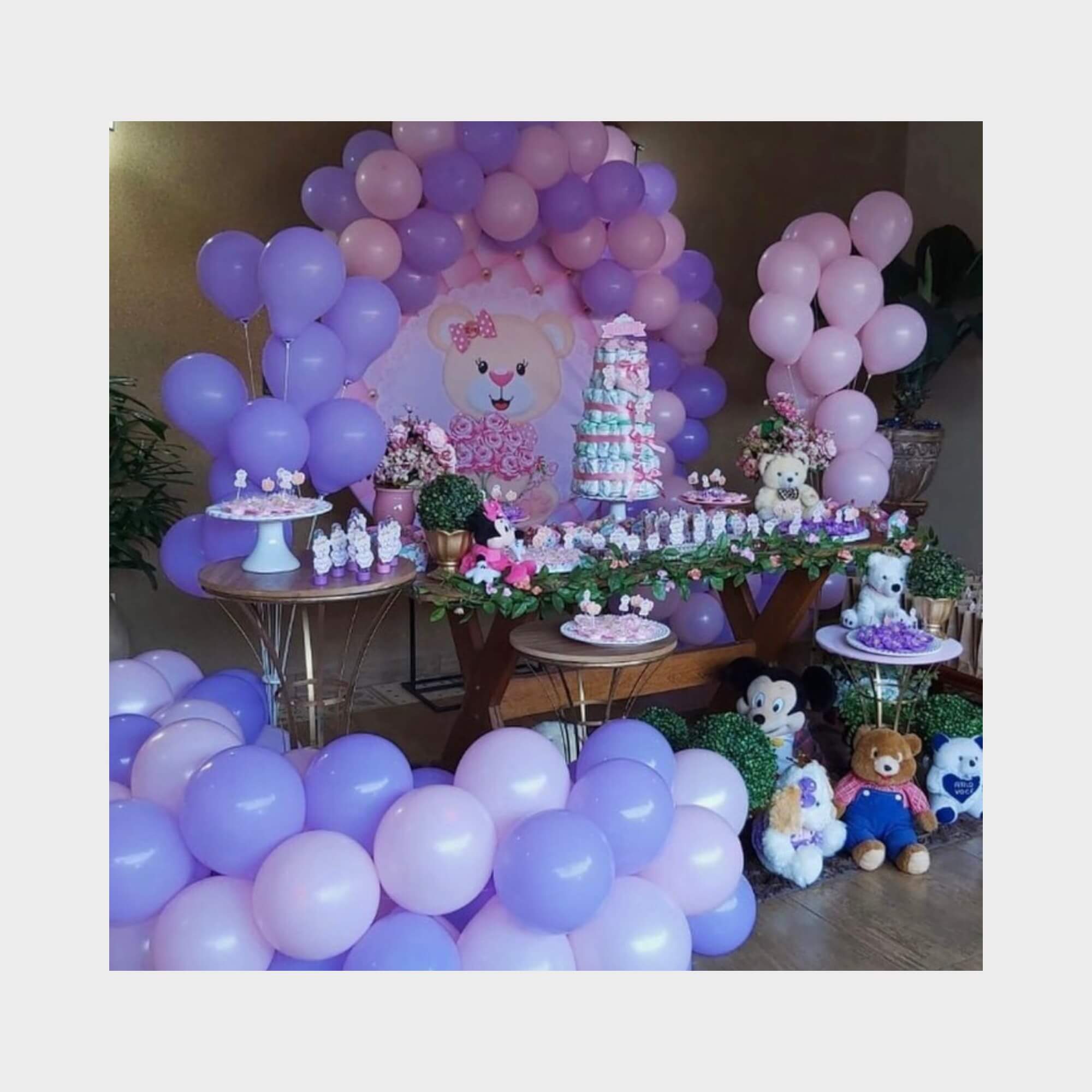 paleta de cores chá de bebê menina