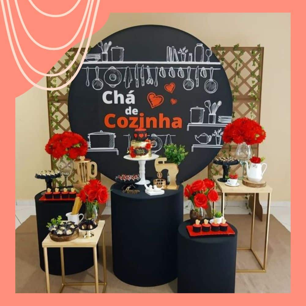 mesa de chá de panela